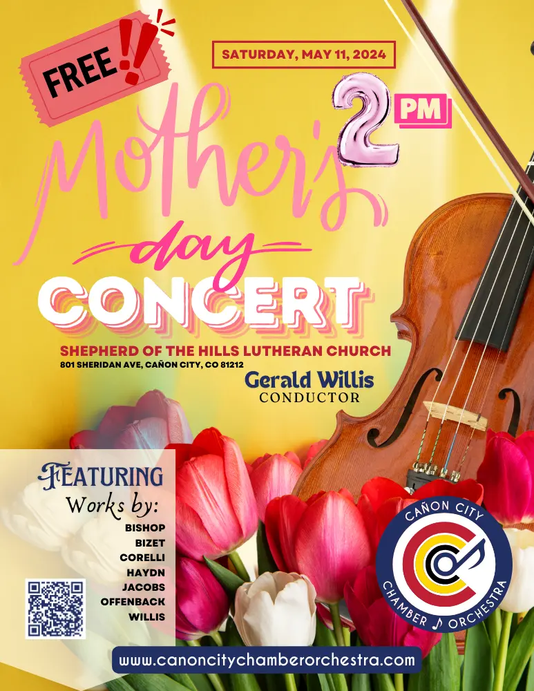 Cañon City Chamber Orchestra Mother's Day Concert Poster